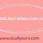 HSC 2023 Short Syllabus Crash Course