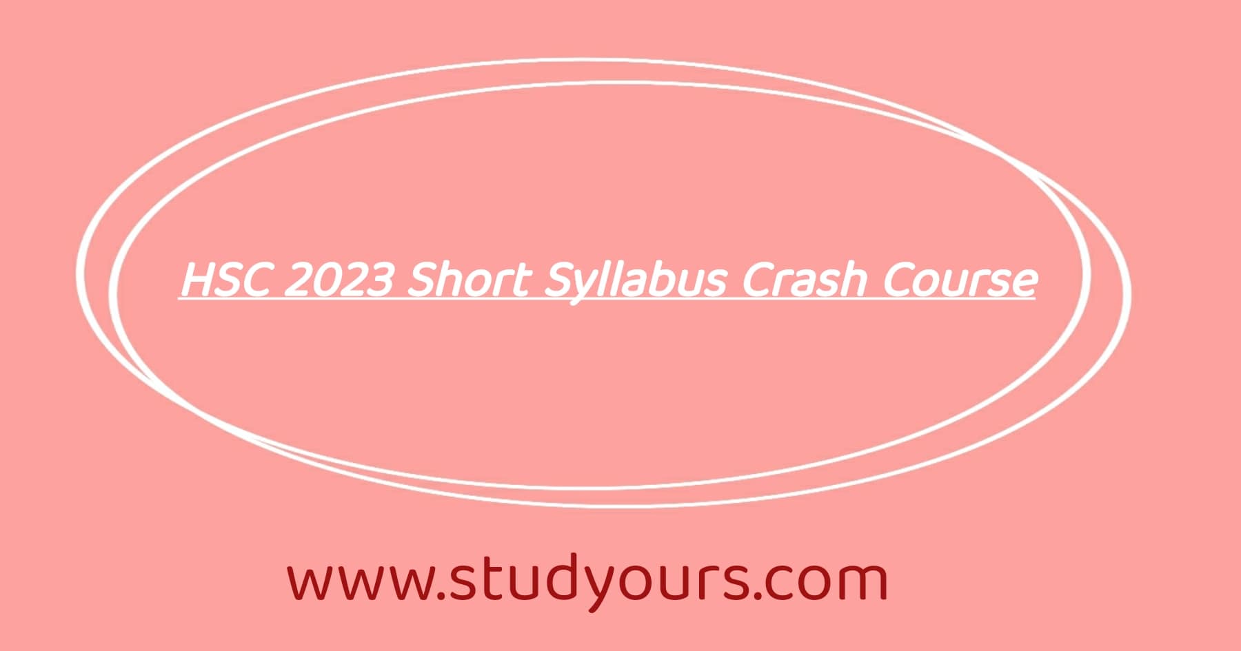 HSC 2023 Short Syllabus Crash Course