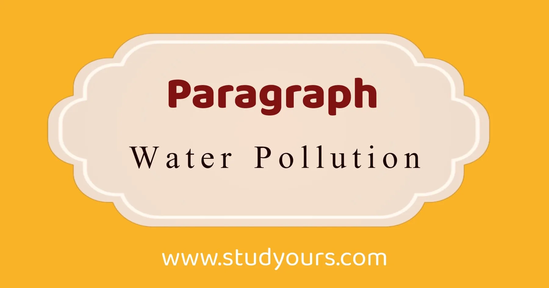 Water Pollution Paragraph (Bangla Meaning)