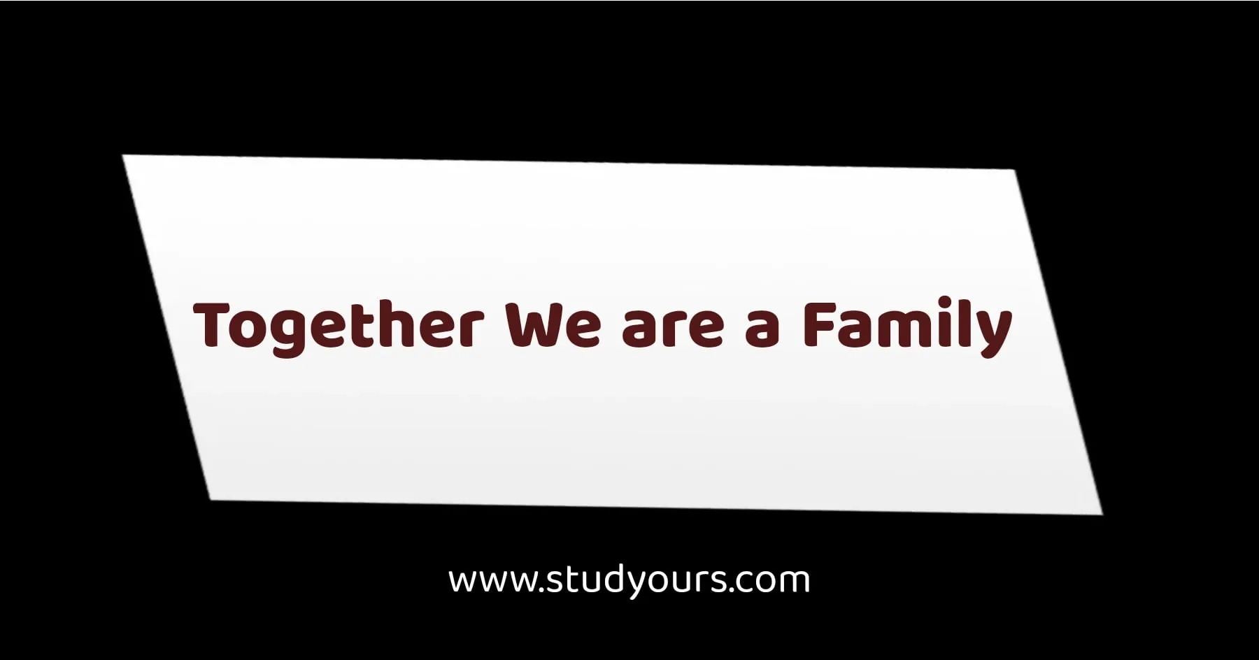 English Class 6 Chapter 5: Together We are a Family