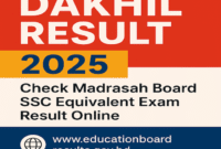 Dakhil Result 2025 Marksheet with Number eduboardresults.gov.bd
