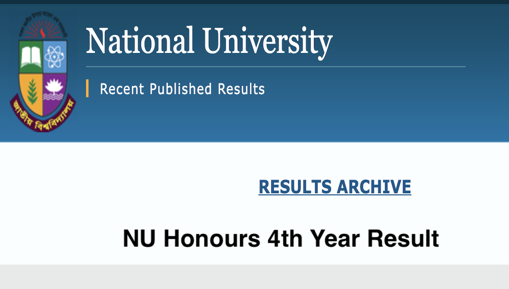 NU Honours 4th Year Result 2026 result.nu.ac.bd 1 NU Honours 4th Year Result 2026 result.nu.ac.bd